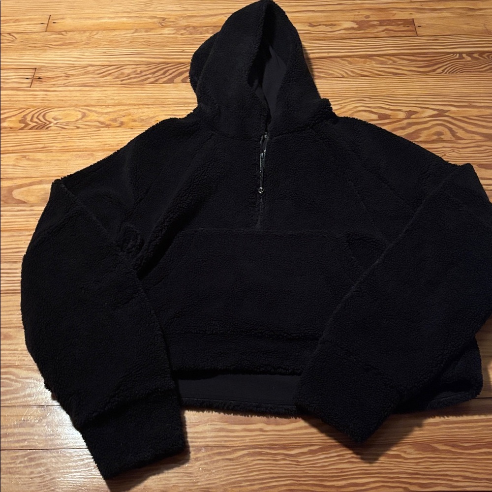 lululemon athletica Black Sherpa / Teddy Half-Zip Scuba